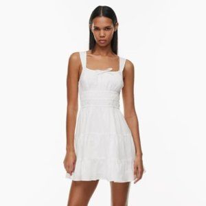 Aritzia Sunday Best Martine Poplin Mini Dress White Medium